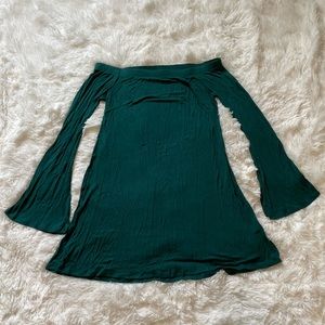 VENUS Off the Shoulder Mini Dress with Bell Sleeves